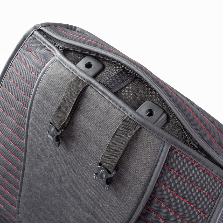 Каркасные накидки на передние сиденья "Car Performance", 2 шт., fiberflax CUS-2022 BK/RD