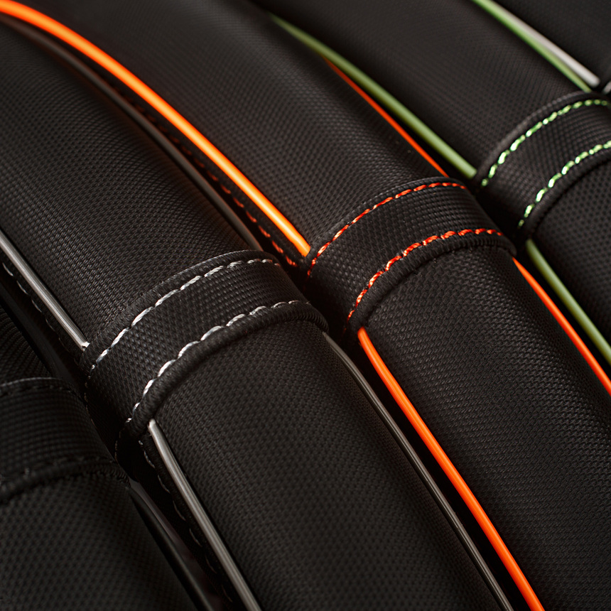 Оплётка руля AUTOPROFI, синтетический нубук AP-2020 BK/GREEN (S)