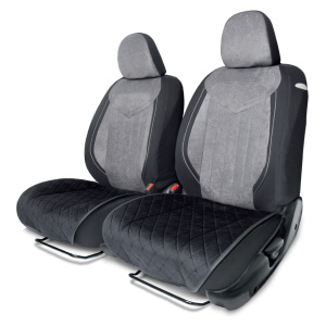 Накидки на нижнюю часть переднего сиденья AUTOPROFI, алькантара ALC-0210 BK/BK