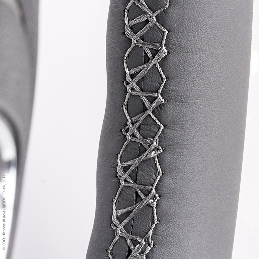 Оплётка для перетяжки руля "AUTOPROFI" SAM-300 GY (M)