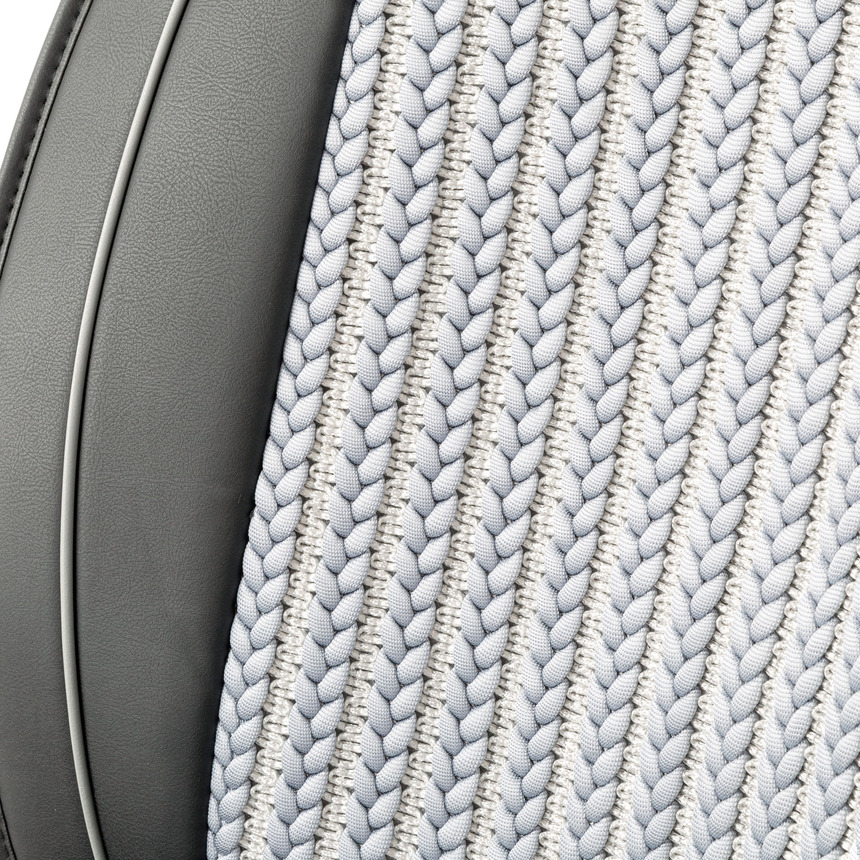 Каркасные накидки на передние сиденья "Car Performance", 2 шт., экокожа CUS-2072 BK/GY