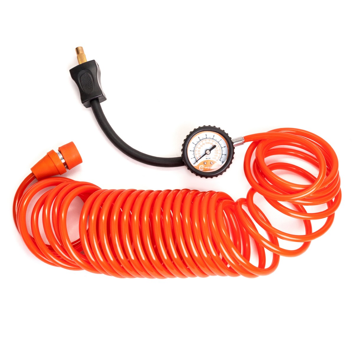 Полиуретановый шланг с манометром для компрессора